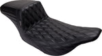 LE Pera Kickflip Seat For Harley Davidson FLHT 1340 1997-1998 Double Diamond - Black