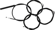 LA Choppers Complete Black Vinyl Braided Handlebar Cable/Brake Hose Kit For Harley Davidson FLHRXS 1868 ABS 2024 45.5 cm - 51 cm (18" - 20") - Black/Clear-Coated
