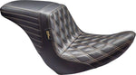LE Pera Kickflip Up Front Seat For Harley Davidson FLSB 1750 ABS 2018-2021 Double Diamond - Black/Brown