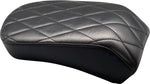 LE Pera Bare Bones Series Pillion Pad For Harley Davidson FLFB 1750 ABS 2018-2020 Diamond Black Stitch - Black