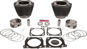 S&S Cycle Cylinder Kit For Harley Davidson FLDE 1750 ABS 2018-2020 - Black Granite/Highlighted Fins