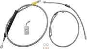 LA Choppers Standard Stainless Braided Quick Connect Handlebar Cable/Brake Hose Kit For Harley Davidson FLDE 1750 ABS 2018-2020 38 cm - 43 cm (15" - 17") - Clear-Coated
