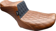 LE Pera Tailwhip Daddy Long Legs Seat For Harley Davidson FLHTK 1868 ABS 2023-2024 Double Diamond - Black/Brown