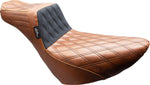 LE Pera Tailwhip Daddy Long Legs Seat For Harley Davidson FLSB 1750 ABS 2018-2021 Double Diamond - Black/Brown