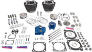 S&S Cycle 129" Power Package Engine Performance Kit For Harley Davidson FLH 1868 ABS 2021 - Chrome Pushrods/Highlighted Fins