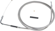 Drag Specialties Stainless Braided Throttle Cable For Harley Davidson FLHR 1340 1994-1995 137 cm (54") - Silver Unfinished