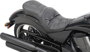 Drag Specialties Ez Glide II Backrest Compatible Low-Profile Leather Touring Seat For Victory High-Ball 106 2012-2016 Pillow - Black