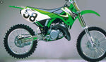 Tecnosel Team Kawasaki Seat Cover For Kawasaki KX125 1999-2002 - Black/Green