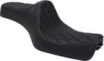 Drag Specialties Predator III Seat For Harley Davidson XL 1200 C 2004-2020 Black Stitching Double Diamond - Black