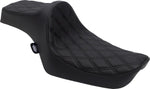 Drag Specialties Predator III Seat For Harley Davidson XL 1200 C 1996-2003 Black Stitching Double Diamond - Black