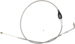 LA Choppers Stainless Braided Handlebar Idle Cable For Harley Davidson FLHR 1340 1996-1998 108 cm (42-1/2") - Silver