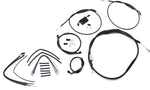 Burly Extended Sportster ABS Handlebar Cable & Hose Kit For Harley Davidson XL1200CA ABS 2014-2016 30.5cm (12") - Black