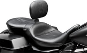 LE Pera RT66 Seat with Backrest For Harley Davidson FLHR 1584 2008-2011 Stitched - Black