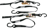 Moose Racing Heavy Duty Ratchet Tie Down Straps Set (183cm) - Black