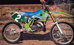 Tecnosel Team Kawasaki Seat Cover For Kawasaki KX125 1994-1998 - Blue/White