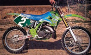 Tecnosel Team Kawasaki Seat Cover For Kawasaki KX125 1994-1998 - Blue/White