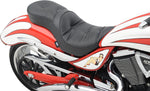 Drag Specialties Ez Glide II Backrest Compatible Low-Profile Leather Touring Seat For Victory Vegas 100 2006-2009 Pillow - Black