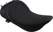 Drag Specialties Backrest Compatible Mild Stitched Solo Seat For Harley Davidson FLHR 1340 1997-1998 56cm Long - Black