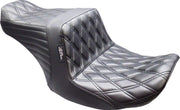 LE Pera Tailwhip Up Front Seat For Harley Davidson FLHTK 1868 ABS 2023-2024 Double Diamond - Black