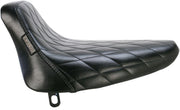 LE Pera Bare Bones Solo Seat For Harley Davidson FLST 1340 1986-1990 Diamond Stitch - Black