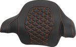 Saddlemen Tour Pack Passenger Pad For Harley Davidson FLH 1868 ABS 2021 - Black/Orange