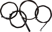 LA Choppers Complete Midnight Braided Handlebar Cable/Brake Hose Kit For Harley Davidson FLHRXS 1868 ABS 2024 30.5 cm - 35.5 cm (12" - 14") - Black/Clear-Coated
