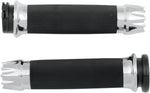 Avon Grips Excalibur Custom Grips For Harley Davidson FLD 1690 2012-2013 - Black Chrome