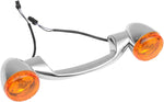 Drag Specialties Bullet-Style Rear Turn Signal Kit For Harley Davidson FLHR 1750 2021-2022 Rear Chrome Amber