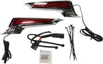 Ciro Filler Panel Lights For Harley Davidson FLHRXS 1750 ABS 2017-2018 Rear Red Chrome