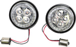 Ciro Fang Turn Signal Light Inserts For Harley Davidson FLDE 1750 ABS 2018-2020 Rear Black Clear