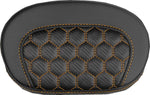 Saddlemen Mini Contour Cruiser Motorcycle Seat Sissy Bar Pad 16,5 cm (6-1/2") x 26,5 cm (10-1/2") - Honeycomb Black/Orange
