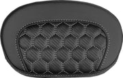 Saddlemen Mini Contour Cruiser Motorcycle Seat Sissy Bar Pad 16,5 cm (6-1/2") x 26,5 cm (10-1/2") - Honeycomb Black/White