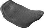 LE Pera Bare Bones Solo Seat For Harley Davidson FLHR 1584 2008-2011 Croc - Black