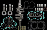 Hot Rods Bottom End Kit with OE Crankshaft For Polaris RZR XP 1000 4X4 - Steel
