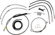 LA Choppers Handlebar Cable/Brake Hose Kit For Harley Davidson FLDE 1750 ABS 2018-2020 38 cm - 43 cm (15" - 17") Low Rider - Clear-Coated
