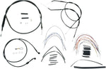 Burly Cable Line Kit for Ape Hanger Handlebars For Harley Davidson XL 1200 C 2007-2013 40.5cm (16") - Black