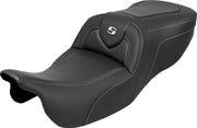 Saddlemen RoadSofa Seat For Harley Davidson FLRT 1690 2015-2016 Carbon Fiber - Black