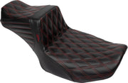 LE Pera Tailwhip Daddy Long Legs Seat For Harley Davidson FLHX 1750 ABS 2023 Double Diamond - Black/Red