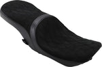 Drag Specialties Low Profile Touring Seat For Harley Davidson FLHR 1584 2008-2011 Suede Double Diamond - Black
