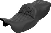 Saddlemen RoadSofa Seat For Harley Davidson FLRT 1690 2015-2016 Lattice Stitched - Black