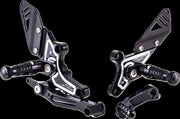 Gilles Adjustable Rearset For BMW R Nine T ABS 2016-2023 - Black/Silver