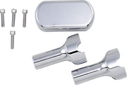 LA Choppers Solid Handlebar Riser & Top Clamp Kit For Harley Davidson FLD 1690 ABS 2015-2016 10 cm (4") - Chrome