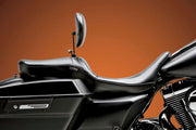 LE Pera Maverick Seat With Backrest For Harley Davidson FLHR 1584 2008-2011 Smooth - Black