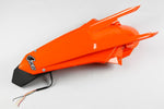 UFO Rear Fender With Light For KTM EXC250 2017 - Black/Orange