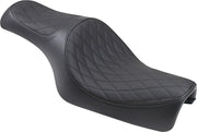 Drag Specialties Caballero 2 Up Vinyl Seat For Harley Davidson XL 1200 C 2004-2020 Diamond Stitch - Black