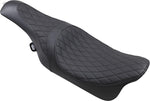 Drag Specialties Caballero 2 Up Diamond Vinyl Seat For Harley Davidson FLHR 1584 2008 - Black