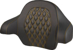 Saddlemen Tour Pak Backrest Pad For Harley Davidson FLH 1868 ABS 2021 - Black/Gold