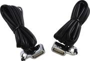 Drag Specialties LED Handlebar Marker Lights For Harley Davidson FLHR 1750 - Chrome Clear