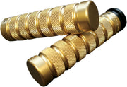 Accutronix Knurled Notched Custom Grips For Harley Davidson FLDE 1750 2018-2020 Diamond Knurled Throttle-By-Wire - Polished