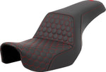 Saddlemen Honeycomb Step Up Seat For Harley Davidson FLD 1690 2012-2013 - Black/Red